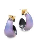 Alexis Bittar Lucite & 10k Gold-plated Huggie Earrings