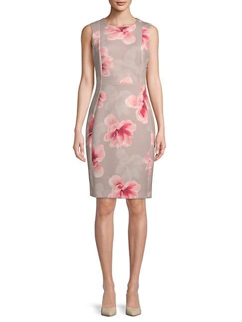 Calvin Klein Collection Floral Sheath Dress