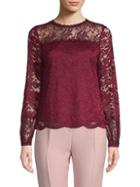 Laundry By Shelli Segal Lace Long-sleeve Top