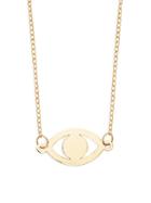 Saks Fifth Avenue Made In Italy 14k Yellow Gold Eye Pendant Necklace