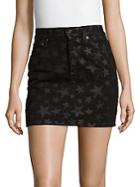 Saint Laurent Star Cotton Mini Skirt