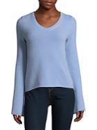 Cashmere Saks Fifth Avenue Cashmere Flare Sleeve Top