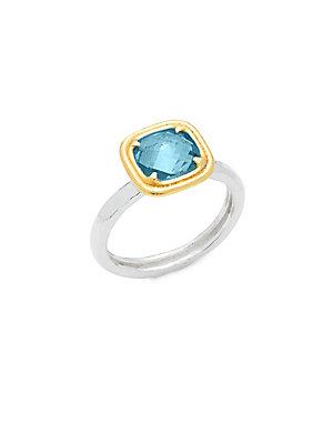 Gurhan Silver And Swiss Blue Topaz Ring