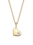 Saks Fifth Avenue 14k Yellow Gold & Diamond Heart Necklace
