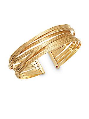 Roberto Coin Basic Gold 18k Yellow Gold Crisscross Cuff Bracelet