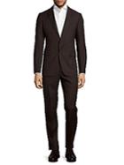 Armani Collezioni Modern-fit Textured Wool Suit