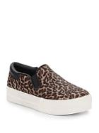 Ash Jam Leopard-print Calf Hair Platform Sneakers