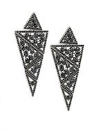 Bavna Black Spinel & Sterling Silver Earrings