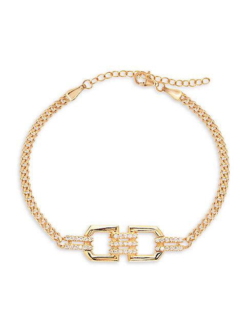 Gabi Rielle Celebration 14k Gold Vermeil & Crystal Pav&eacute; Loop Bracelet