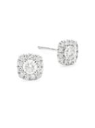 Diana M Jewels 18k White Gold & 1.15 Tcw Diamond Halo Stud Earrings