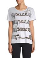 Valentino Embellished Graphic Cotton Tee