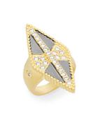 Freida Rothman Pav&eacute; Two-tone Diamond-shaped Ring