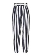Balmain High-waist Stripe Tapered Pants