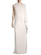 Narciso Rodriguez Jersey Cape Gown