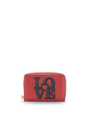 Love Moschino Leather 'love' Clutch