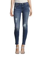 7 For All Mankind The Skinny With Contrast Squiggle Jeans