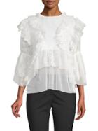 Kas New York Isabelle Ruffled Lace Blouse