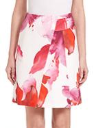 Carolina Herrera Floral A-line Skirt