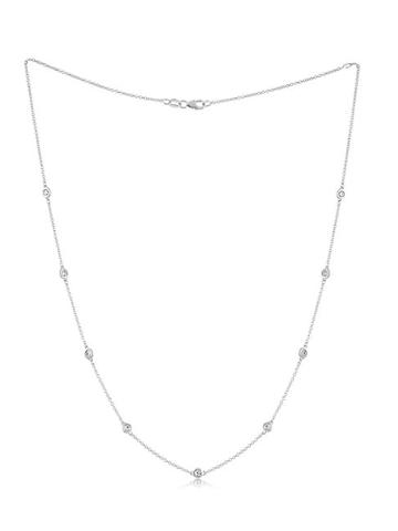 Diana M Jewels 14k White Gold & 0.50 Tcw Diamond Station Necklace