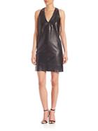 Milly Leather Shift Dress
