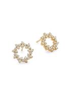 Hueb 18k Gold Diamond Wreath Earrings