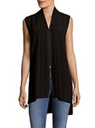 Adam Lippes Solid Sleeveless Pleated Top
