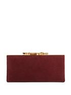 Jimmy Choo Logo Accent Leather Clutch