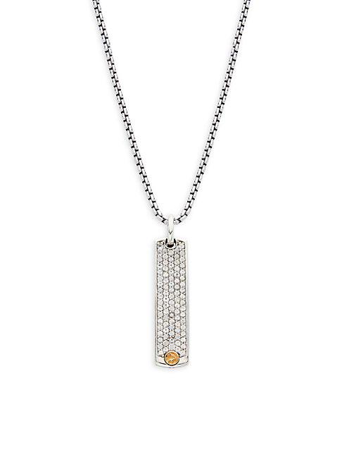 Effy White Sapphire Pendant Necklace