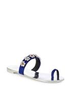 Giuseppe Zanotti Floral Toe Ring Leather Sandals