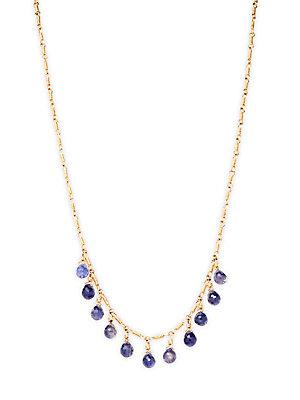 Temple St. Clair Karina Iolite And 18k Yellow Gold Charm Necklace
