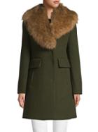 Kate Spade New York Faux-fur Collar Coat