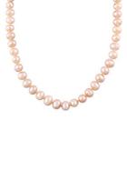 Masako 8-8.5mm Pink Freshwater Pearl And 14k Yellow Gold Necklace