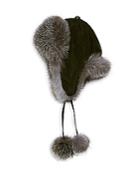 Surell Dyed Fox Fur Trapper Hat
