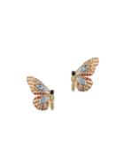 Eye Candy La Luxe 18k Goldplated & Crystal Butterfly Earrings