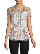 Walter Baker Fiona Embroidered Blouse