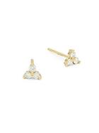 Casa Reale Diamond And 14k Yellow Gold Flower Stud Earrings
