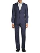 Hickey Freeman Classic Fit Checkered Wool Suit