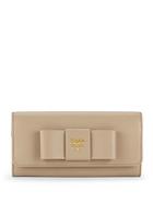 Prada Leather Bow Continental Wallet