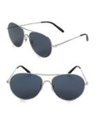 Oliver Peoples Rockmore 58mm Browline Aviator Sunglasses