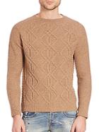 Eleventy Cable Crewneck Sweater