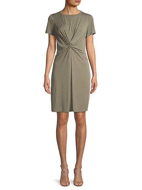 Vince Camuto Knotted Short-sleeve Sheath Dress