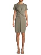 Vince Camuto Knotted Short-sleeve Sheath Dress