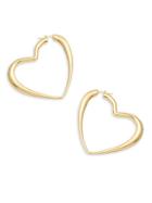 Sphera Milano 14k Yellow Gold Heart Hoop Earrings