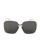 Gucci 99mm Novelty Square Sunglasses