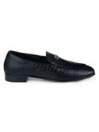 Giuseppe Zanotti Darwin Croc-embossed Chain-trim Leather Loafers
