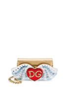 Dolce & Gabbana Dauphine Heart Leather Wallet Bag