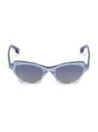 Burberry 49mm Glitter Square Sunglasses