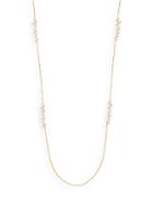 Adriana Orsini Mixed White Stone Chain Necklace/goldtone