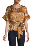 Lost + Wander Ruffled Floral Top