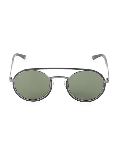 Web Round 51mm Aviator Sunglasses